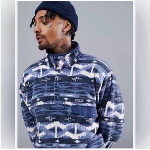 Patagonia Fleece Synchilla Snap-T Fleece Shepherds
Knit Stone Blue Small